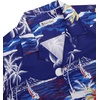 Mens Hawaiian Shirt Summer Beach Casual Short Sleeve Button Down Shirts | Aloha Tropical Print, Cuban Collar, Relaxed Fit, for Vacation Beach Party Luau, Cruise, Holiday, Summer Outdoor Wedding(Bright Blue Beach)