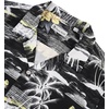 Mens Hawaiian Shirt Summer Beach Casual Short Sleeve Button Down Shirts | Aloha Tropical Print, Cuban Collar, Relaxed Fit, for Vacation Beach Party Luau, Cruise, Holiday, Summer Outdoor Wedding(Black Beach)