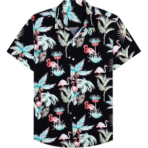 Mens Hawaiian Shirt Summer Beach Casual Short Sleeve Button Down Shirts | Aloha Tropical Print, Cuban Collar, Relaxed Fit, for Vacation Beach Party Luau, Cruise, Holiday, Summer Outdoor Wedding(1696)