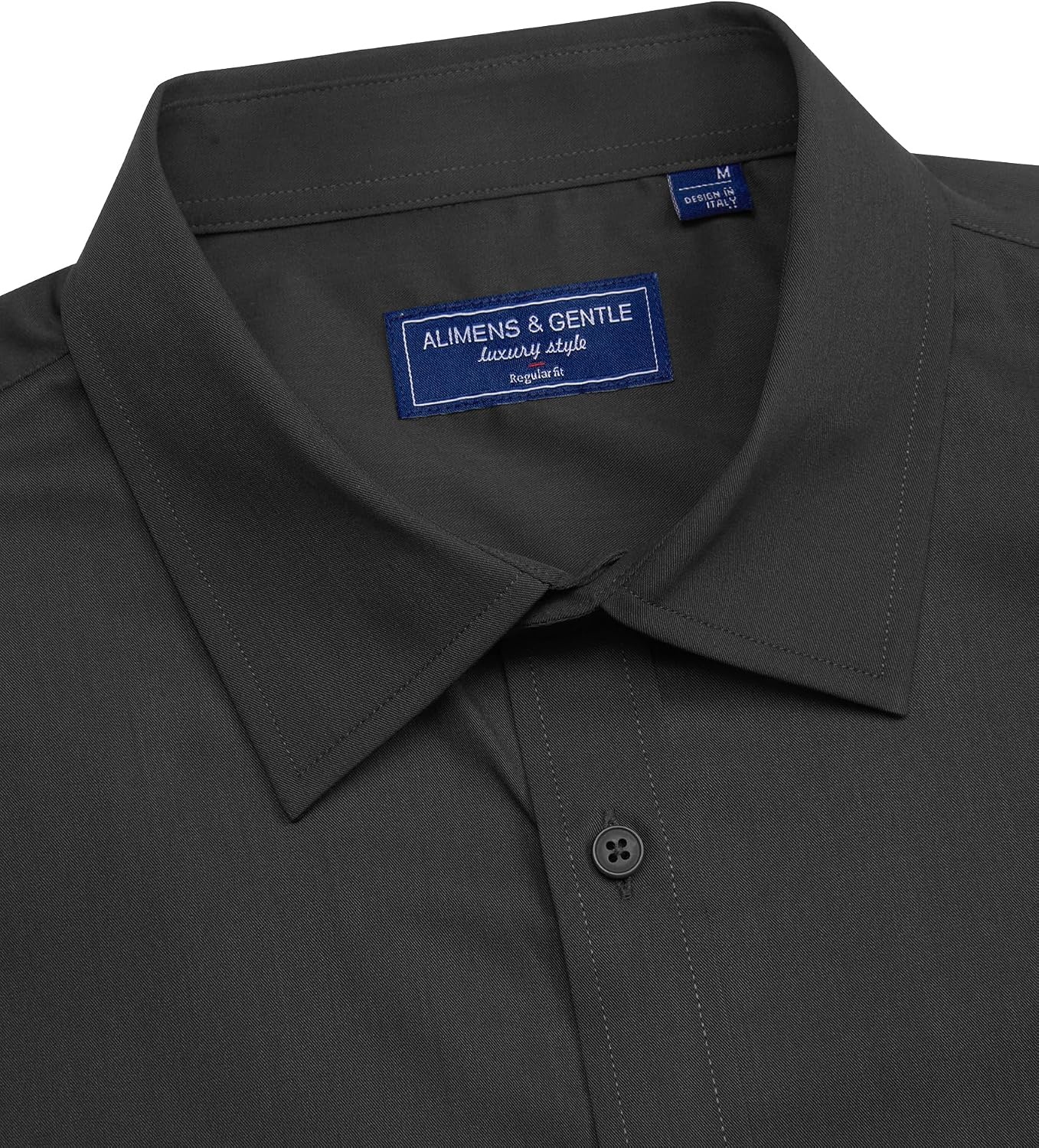 image:imageAlimens amp Gentle Mens Dress Shirt Short Sleeve Pocket Button Down ShirtBlack