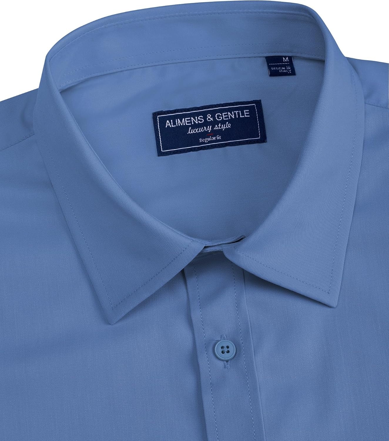 image:imageAlimens amp Gentle Mens Dress Shirt Short Sleeve Pocket Button Down ShirtDusty Blue