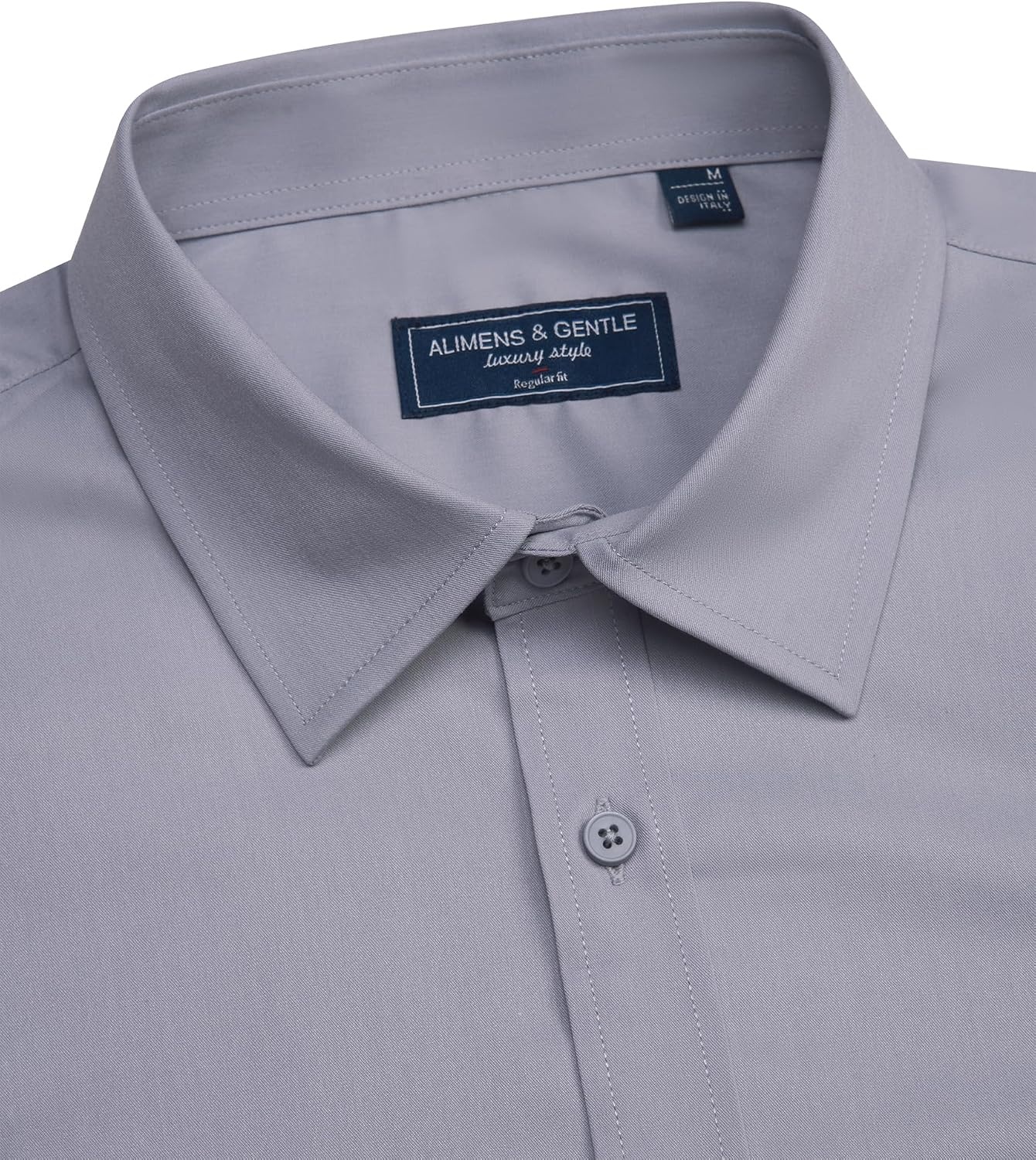 image:imageAlimens amp Gentle Mens Dress Shirt Short Sleeve Pocket Button Down ShirtGrey