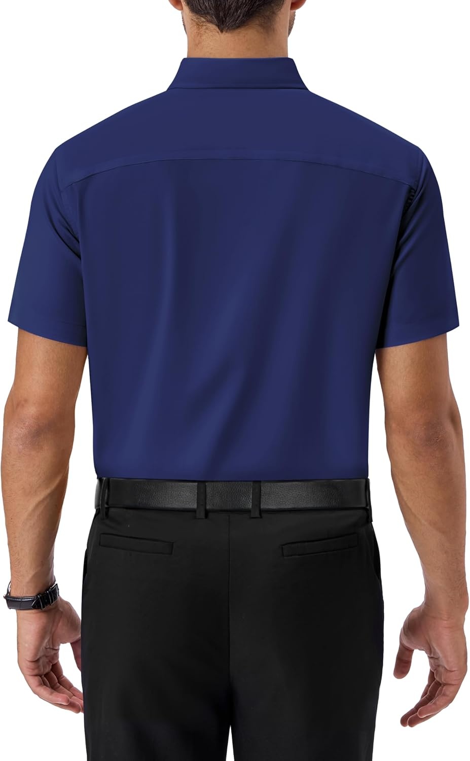 image:imageAlimens amp Gentle Mens Dress Shirt Short Sleeve Pocket Button Down ShirtNavy Blue