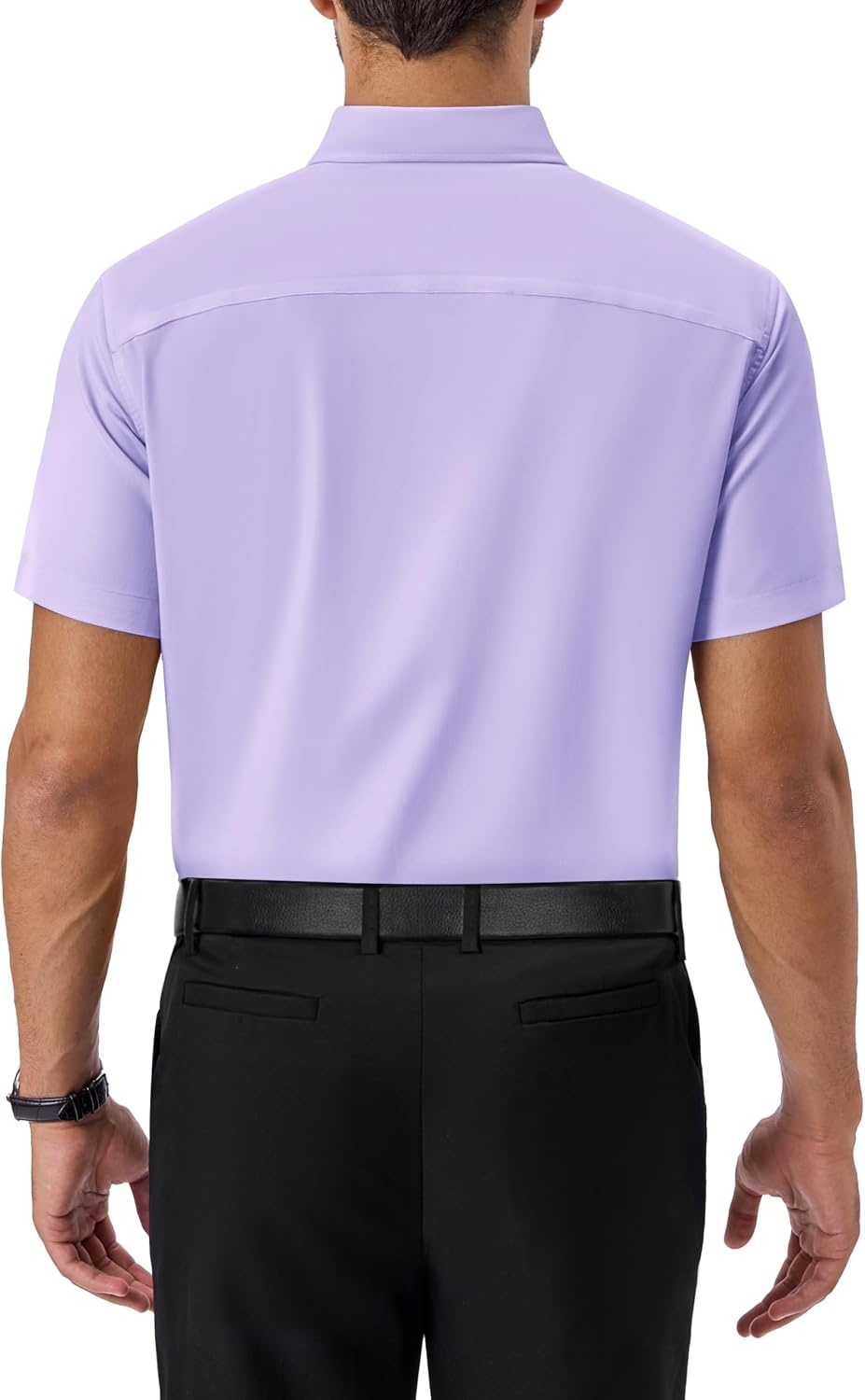 image:imageAlimens amp Gentle Mens Dress Shirt Short Sleeve Pocket Button Down ShirtPurple