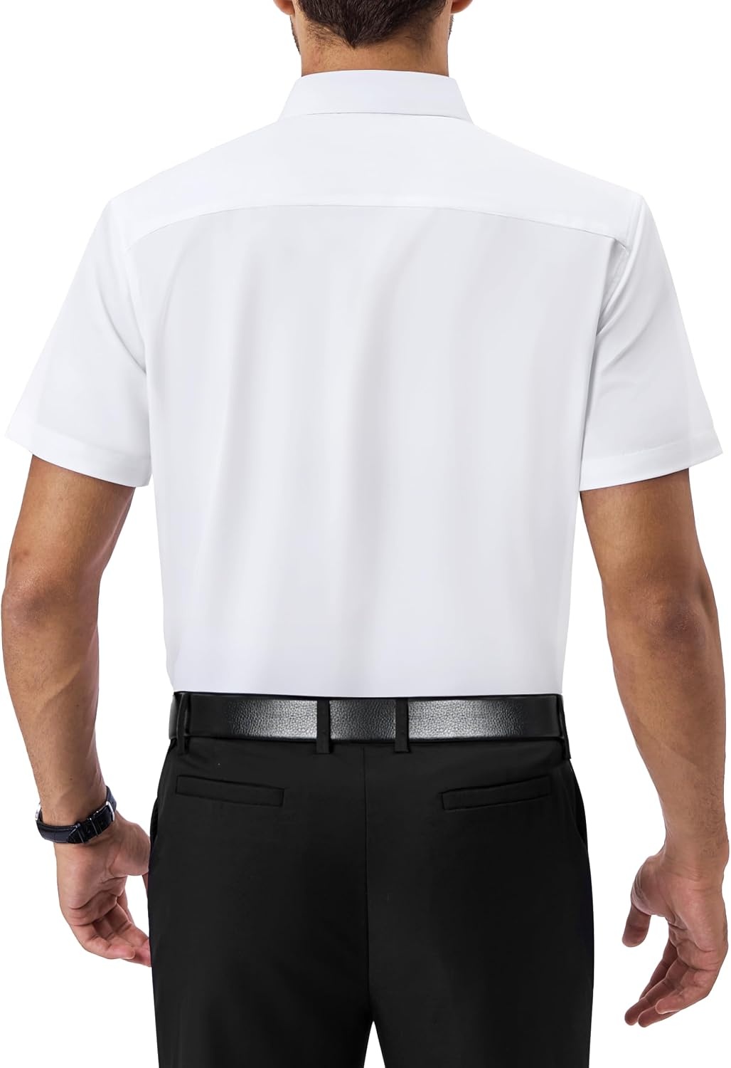 image:imageAlimens amp Gentle Mens Dress Shirt Short Sleeve Pocket Button Down ShirtWhite