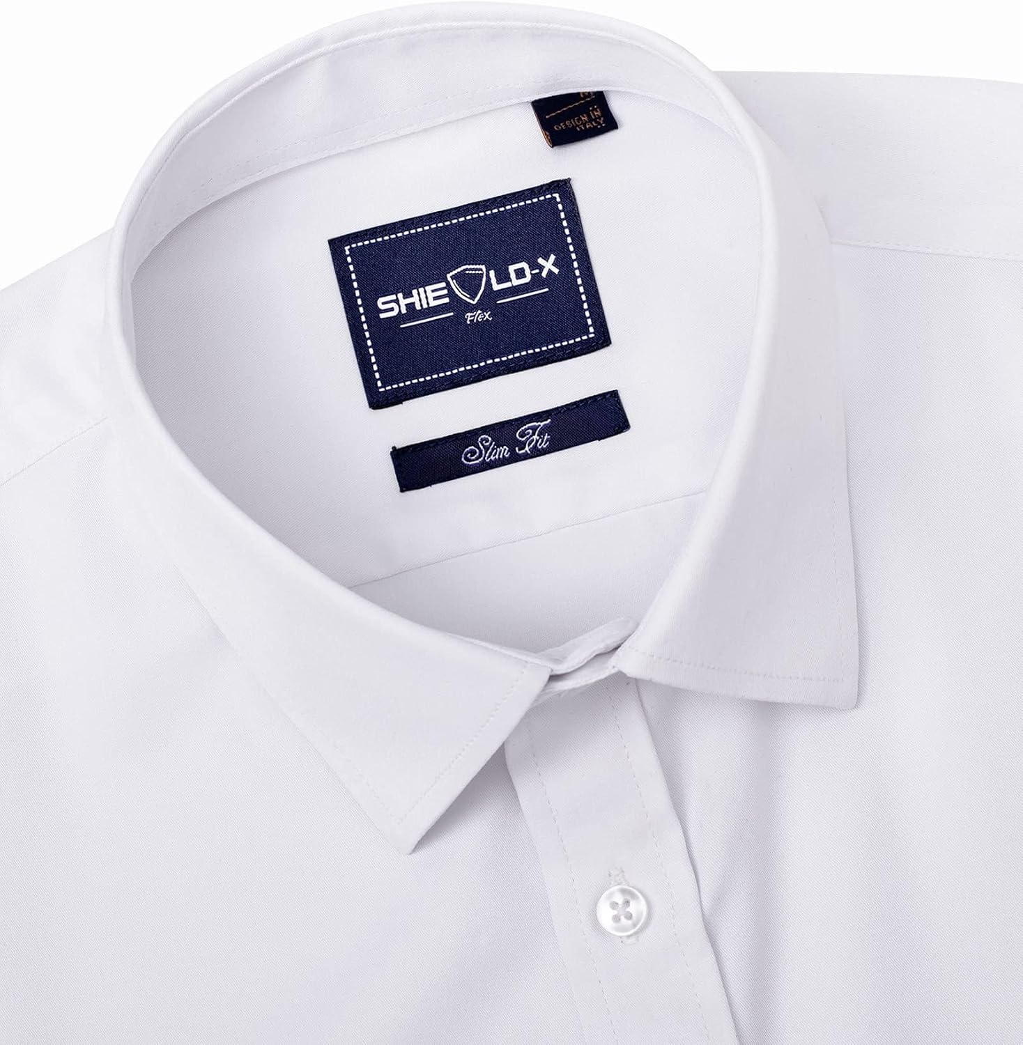 image:imageAlimens amp Gentle Mens Stain Shield Dress Shirts Slim Fit Button Down ShirtAll White
