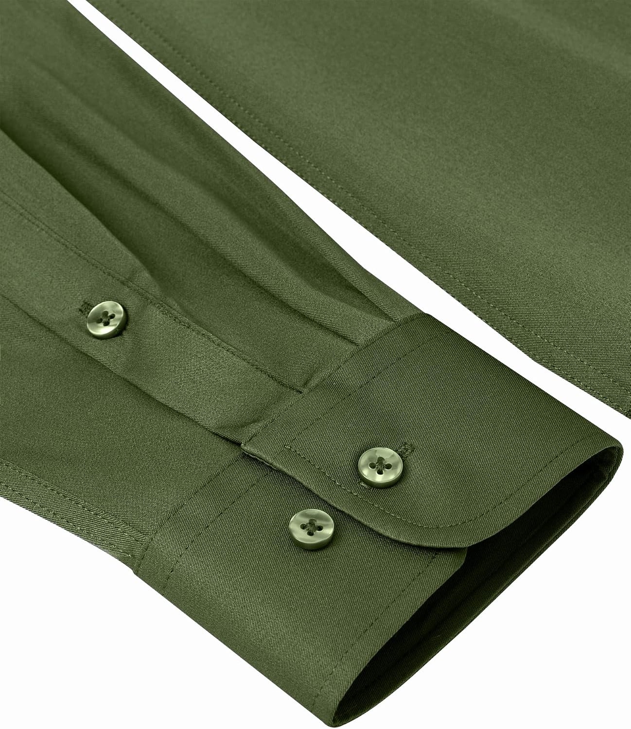 image:imageAlimens amp Gentle Mens Stain Shield Dress Shirts Slim Fit Button Down ShirtArmy Green