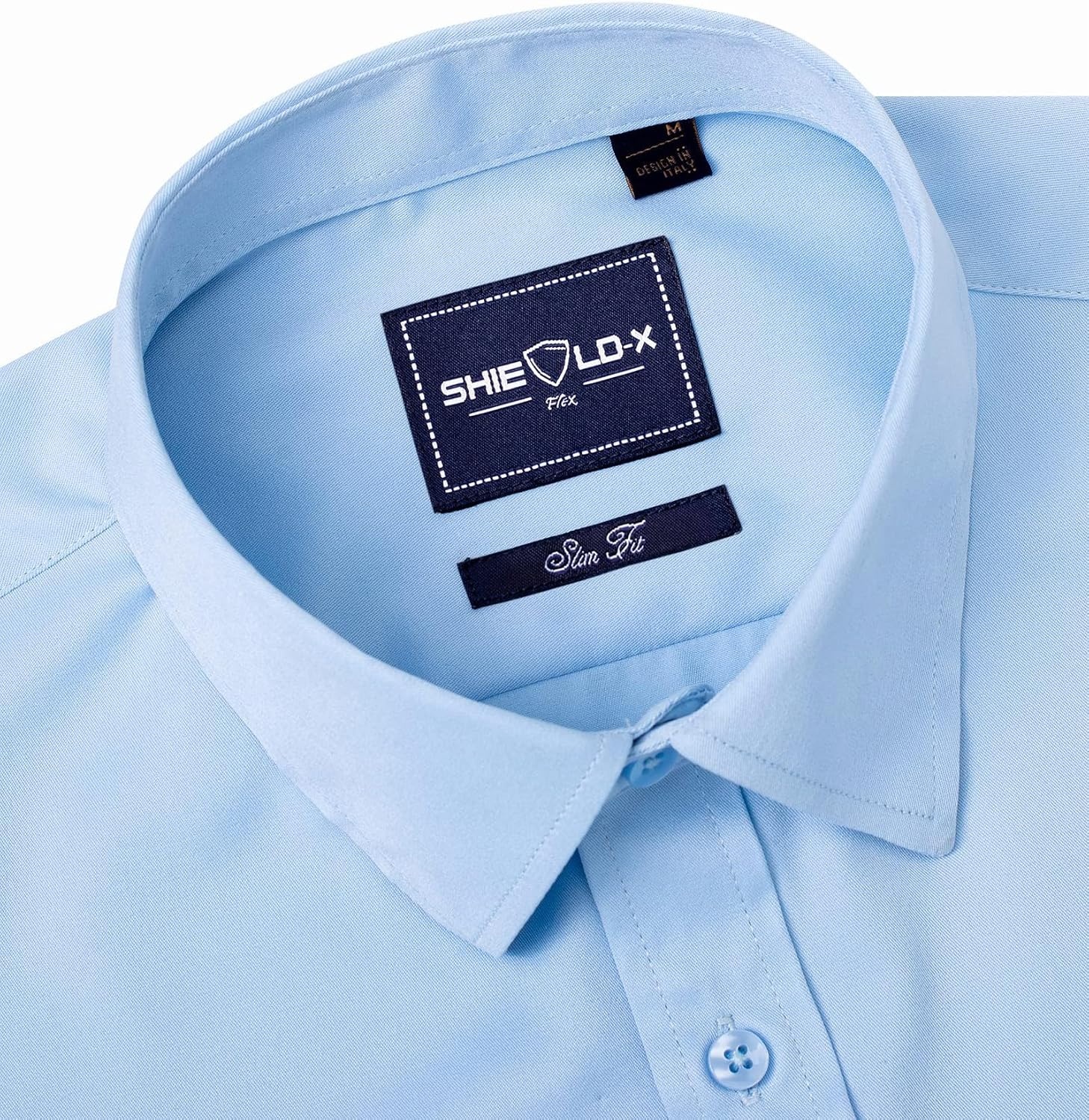 image:imageAlimens amp Gentle Mens Stain Shield Dress Shirts Slim Fit Button Down ShirtBlue Sky