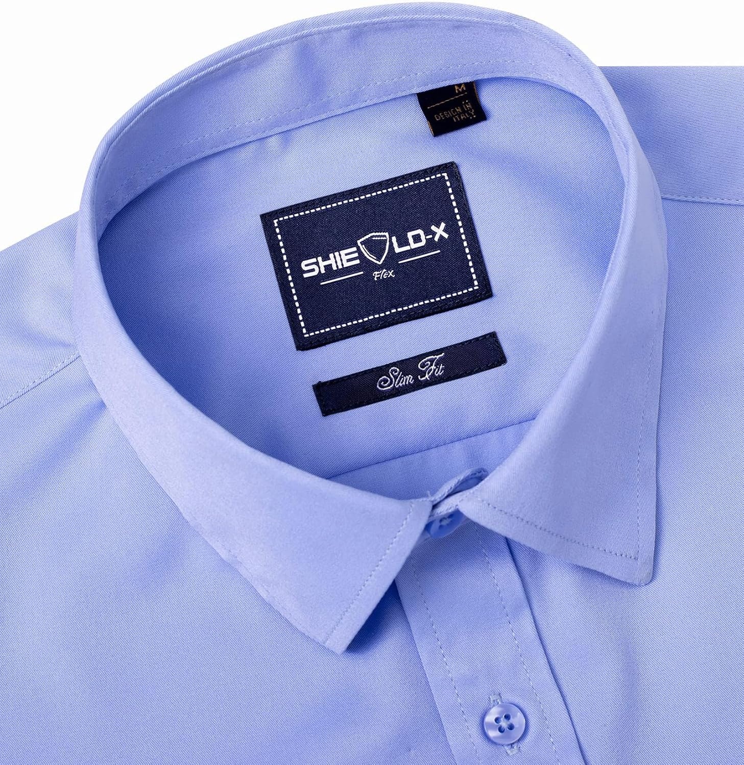 image:imageAlimens amp Gentle Mens Stain Shield Dress Shirts Slim Fit Button Down ShirtBlue Vlet