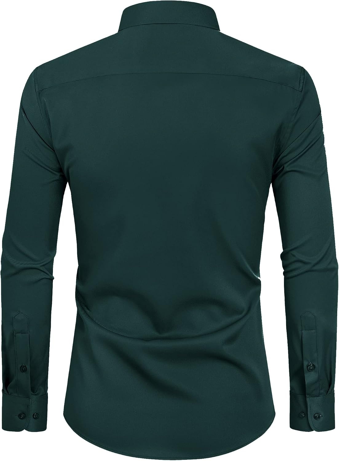image:imageAlimens amp Gentle Mens Stain Shield Dress Shirts Slim Fit Button Down ShirtDark Green