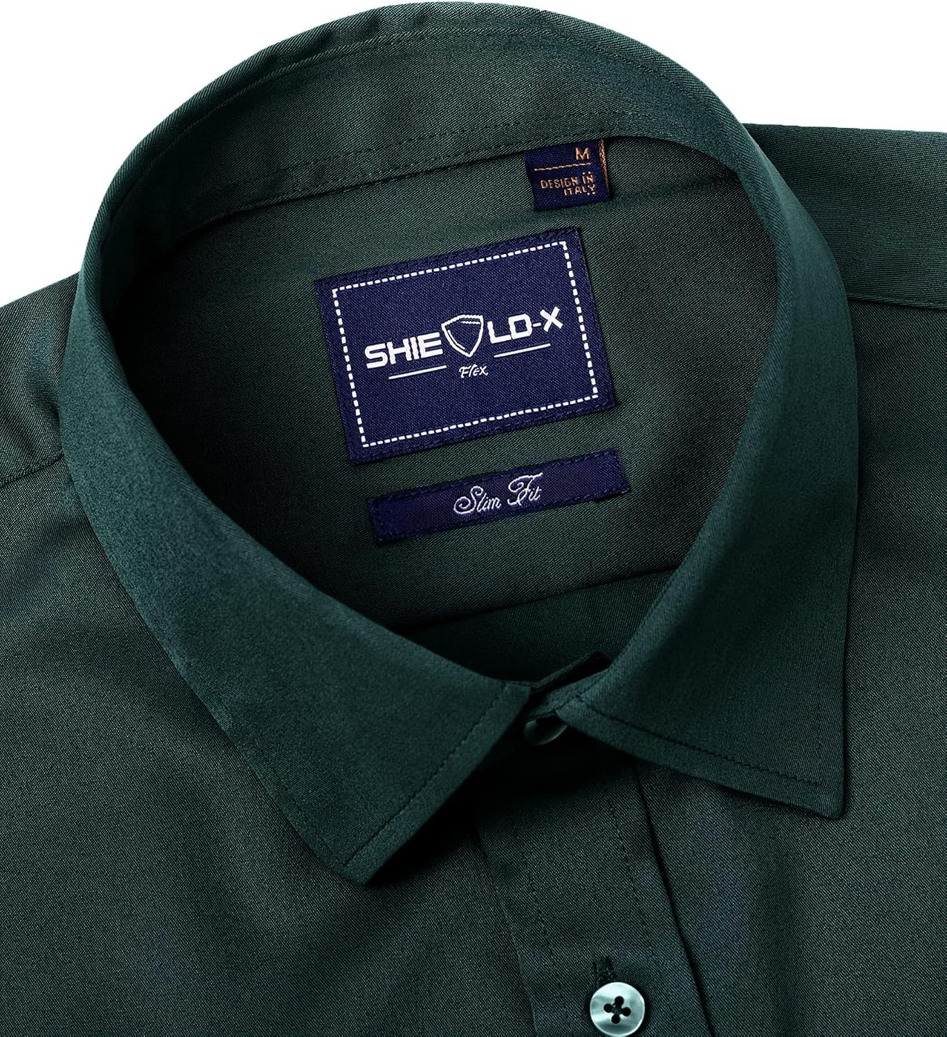 image:imageAlimens amp Gentle Mens Stain Shield Dress Shirts Slim Fit Button Down ShirtDark Green