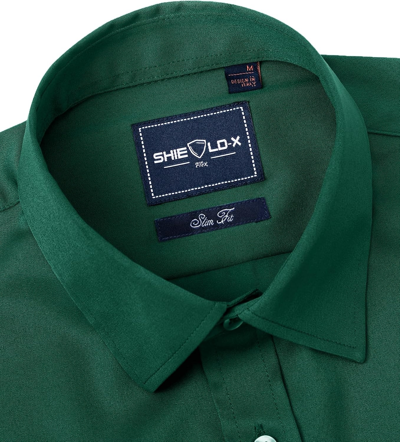 image:imageAlimens amp Gentle Mens Stain Shield Dress Shirts Slim Fit Button Down ShirtForest Green