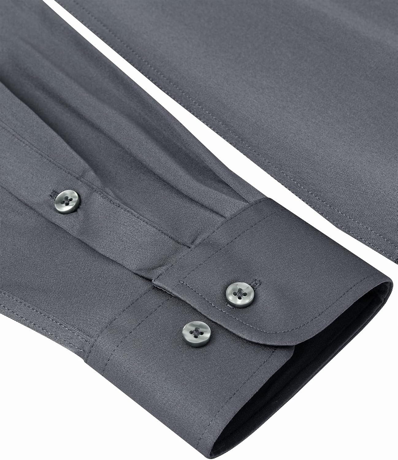 image:imageAlimens amp Gentle Mens Stain Shield Dress Shirts Slim Fit Button Down ShirtGrey