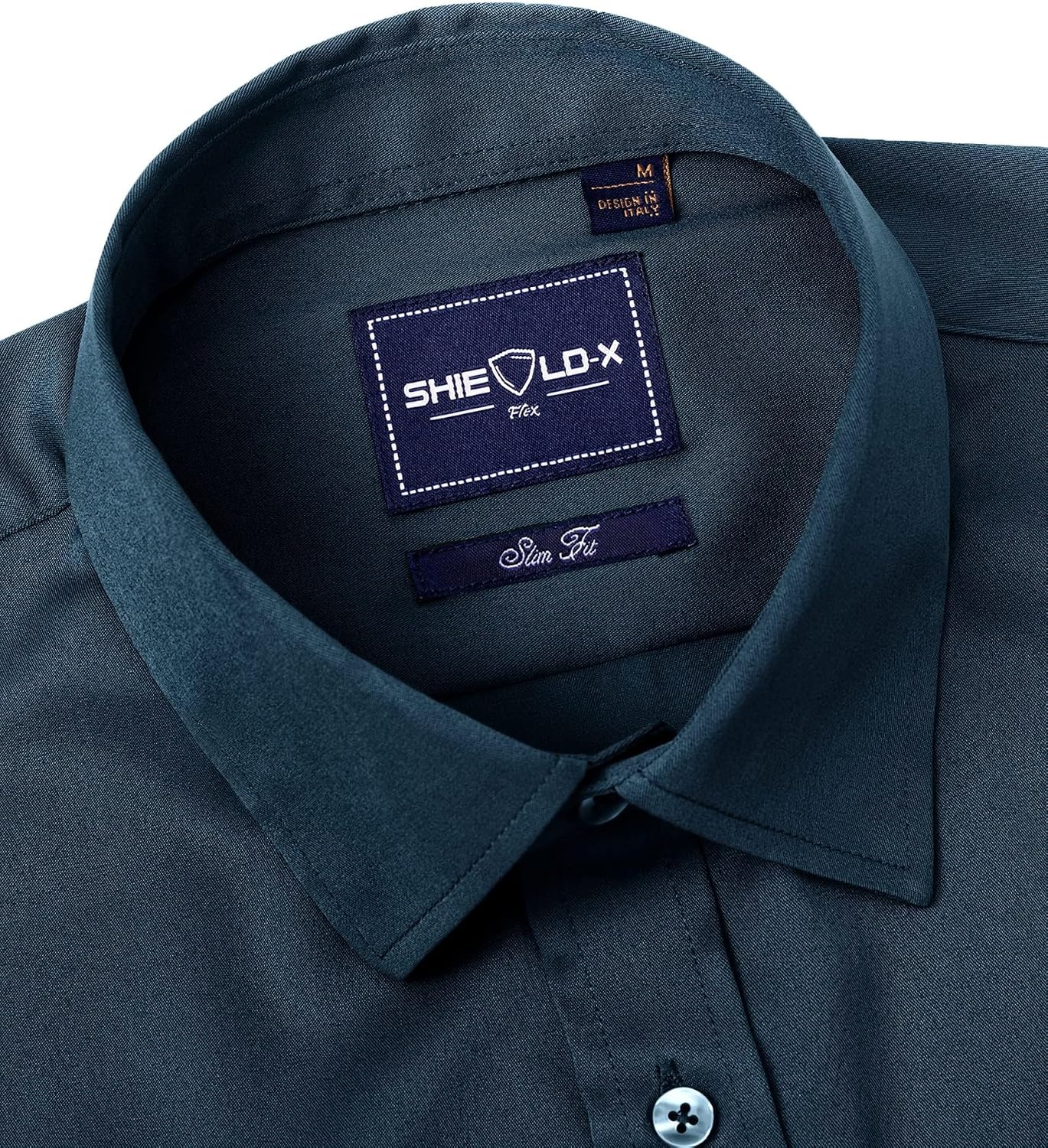 image:imageAlimens amp Gentle Mens Stain Shield Dress Shirts Slim Fit Button Down ShirtLight Navy