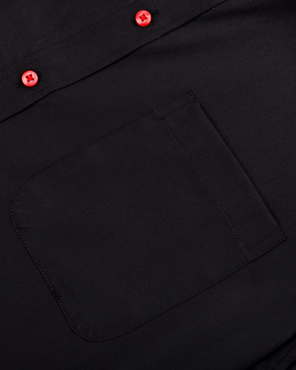 image:imageMens Short Sleeve Dress Shirt Wrinkle Free Summer Button Down ShirtsBlack Red