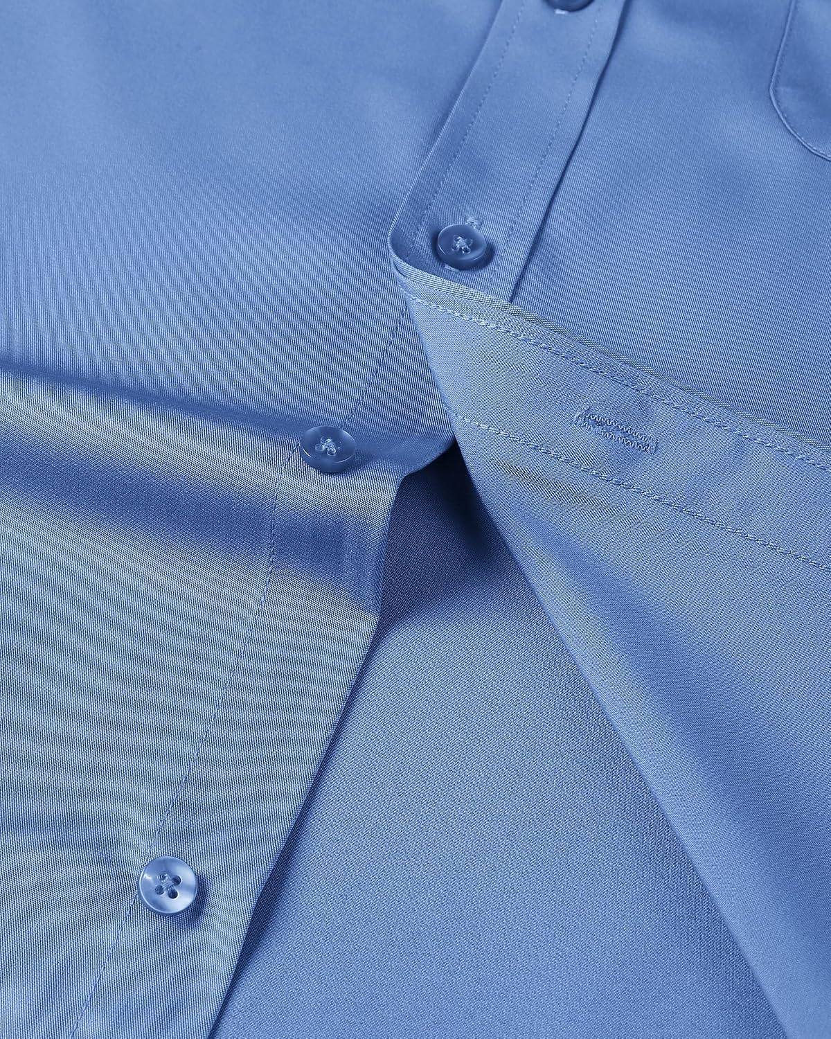 image:imageMens Short Sleeve Dress Shirt Wrinkle Free Summer Button Down ShirtsIndigo Blue