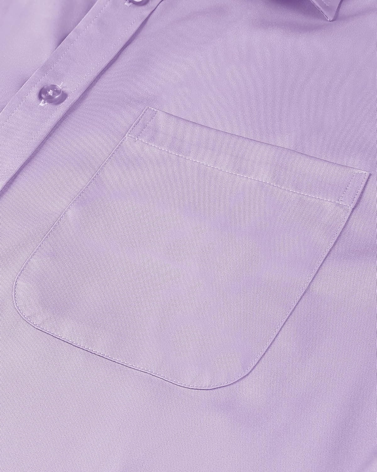 image:imageMens Short Sleeve Dress Shirt Wrinkle Free Summer Button Down ShirtsLavender