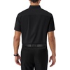 Alimens & Gentle Mens Dress Shirt Short Sleeve Pocket Button Down Shirt(Black)