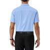 Alimens & Gentle Mens Dress Shirt Short Sleeve Pocket Button Down Shirt(Blue)