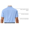 Alimens & Gentle Mens Dress Shirt Short Sleeve Pocket Button Down Shirt(Blue)