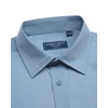 Alimens & Gentle Mens Dress Shirt Short Sleeve Pocket Button Down Shirt(Blue Tempest)