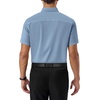 Alimens & Gentle Mens Dress Shirt Short Sleeve Pocket Button Down Shirt(Blue Tempest)