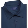 Alimens & Gentle Mens Dress Shirt Short Sleeve Pocket Button Down Shirt(Denim Blue)