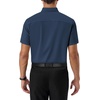 Alimens & Gentle Mens Dress Shirt Short Sleeve Pocket Button Down Shirt(Denim Blue)