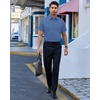 Alimens & Gentle Mens Dress Shirt Short Sleeve Pocket Button Down Shirt(Dusty Blue)