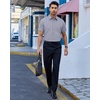 Alimens & Gentle Mens Dress Shirt Short Sleeve Pocket Button Down Shirt(Grey)