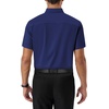 Alimens & Gentle Mens Dress Shirt Short Sleeve Pocket Button Down Shirt(Navy Blue)