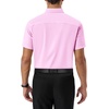 Alimens & Gentle Mens Dress Shirt Short Sleeve Pocket Button Down Shirt(Pink)