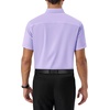 Alimens & Gentle Mens Dress Shirt Short Sleeve Pocket Button Down Shirt(Purple)