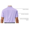 Alimens & Gentle Mens Dress Shirt Short Sleeve Pocket Button Down Shirt(Purple)