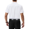 Alimens & Gentle Mens Dress Shirt Short Sleeve Pocket Button Down Shirt(White)