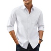 Alimens & Gentle Mens Oxford Shirts Solid Long Sleeve Dress Shirt for Men