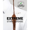 Alimens & Gentle Mens Stain Shield Dress Shirts Slim Fit Button Down Shirt(All White)