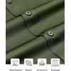 Alimens & Gentle Mens Stain Shield Dress Shirts Slim Fit Button Down Shirt(Army Green)