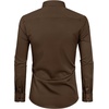 Alimens & Gentle Mens Stain Shield Dress Shirts Slim Fit Button Down Shirt(Brown)