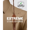 Alimens & Gentle Mens Stain Shield Dress Shirts Slim Fit Button Down Shirt(Dark Khaki)