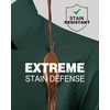 Alimens & Gentle Mens Stain Shield Dress Shirts Slim Fit Button Down Shirt(Emerald Green)