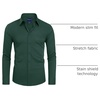 Alimens & Gentle Mens Stain Shield Dress Shirts Slim Fit Button Down Shirt(Emerald Green)