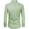 Alimens & Gentle Mens Stain Shield Dress Shirts Slim Fit Button Down Shirt(Light Green)