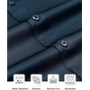 Alimens & Gentle Mens Stain Shield Dress Shirts Slim Fit Button Down Shirt(Light Navy)