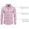 Alimens & Gentle Mens Stain Shield Dress Shirts Slim Fit Button Down Shirt(Light Pink)