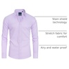 Alimens & Gentle Mens Stain Shield Dress Shirts Slim Fit Button Down Shirt(Light Purple)
