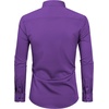 Alimens & Gentle Mens Stain Shield Dress Shirts Slim Fit Button Down Shirt(Purple)