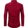 Alimens & Gentle Mens Stain Shield Dress Shirts Slim Fit Button Down Shirt(Red)