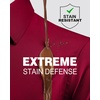 Alimens & Gentle Mens Stain Shield Dress Shirts Slim Fit Button Down Shirt(Red)