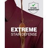 Alimens & Gentle Mens Stain Shield Dress Shirts Slim Fit Button Down Shirt(Wine Burgundy)
